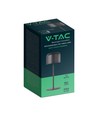 V-Tac uppladdningsbar CCT bordslampa - Svart, IP54, touch dimbar, modell mini