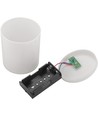 LED gravstensljus - Vit, 12 cm hög, IP44 utomhus, batteri
