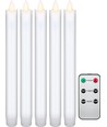 5-pack vita LED-stearinljus inklusive fjärrkontroll - Batteri