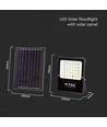 V-Tac 20W Solar strålkastare LED - Svart, inkl. solcell, fjärrkontroll, IP65