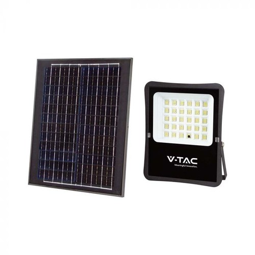 V-Tac 300W Solar strålkastare LED - Svart, inkl. solcell, fjärrkontroll, IP65