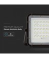 V-Tac 6W Solar strålkastare LED - Svart, inkl. solcell, fjärrkontroll,  inbyggt batteri, IP65