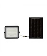 V-Tac 6W Solar strålkastare LED - Svart, inkl. solcell, fjärrkontroll,  inbyggt batteri, IP65