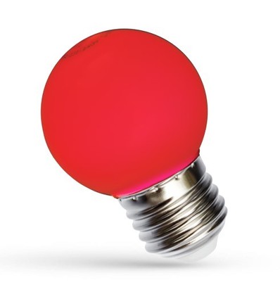 Spectrum 1W LED dekorativ glödlampa - Röd, G45, E27