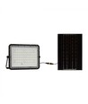 V-Tac 120W Solar strålkastareLED - Svart, inkl. solcell, fjärrkontroll, inbyggt batteri, IP65