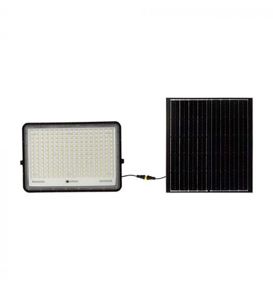 V-Tac 240W Solar strålkastare LED - Svart, inkl. solcell, fjärrkontroll, inbyggt batteri, IP65