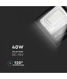 V-Tac 40W Solar strålkastare LED - Svart, inkl. solcell, fjärrkontroll, IP65