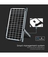 V-Tac 30W Solar strålkastare LED - Svart, inkl. solcell, fjärrkontroll, inbyggt batteri, IP65