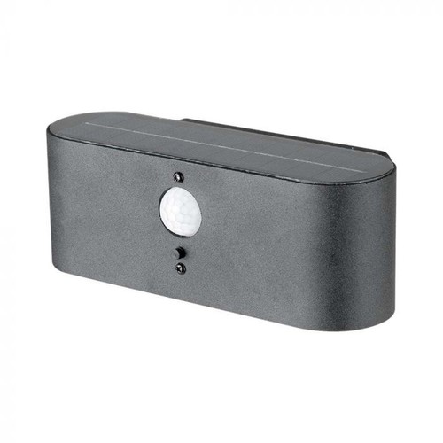 2.5W Solcellsvägglampa LED - IP54, sensor, justerbar spridning