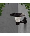 15W Solcellsvägglampa LED - IP65, svart, sensor
