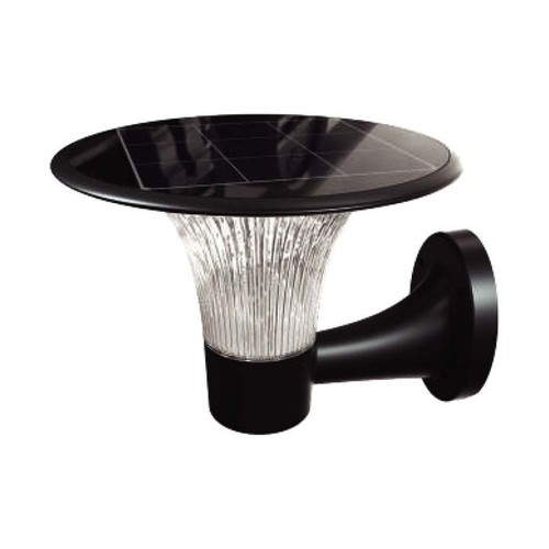 15W Solcellsvägglampa LED - IP65, svart, sensor