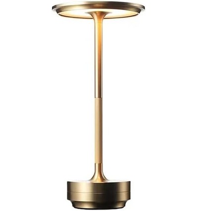Uppladdningsbar LED bordslampa Inomhus/utomhus - Guld, touch dimbar, CCT, IP54 utomhus bordslampa