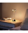 Uppladdningsbar LED bordslampa Inomhus/utomhus - Guld, touch dimbar, CCT, IP54 utomhus bordslampa