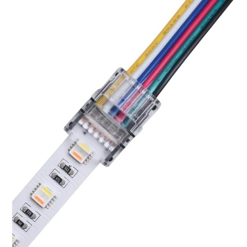LED strip skarv till lösa ledningar - 12mm, RGB+CCT, IP20, 5V-24V