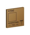 V-Tac 60x60 bakgrundsbelyst LED panel - 36W, vit kant