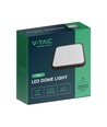 V-Tac 24W LED takarmatur - 29,5 x 29,5cm, svart kant, inkl. ljuskälla