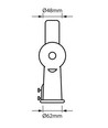 V-Tac justerbar fäste till gatuarmatur - Ø48mm / Ø62mm