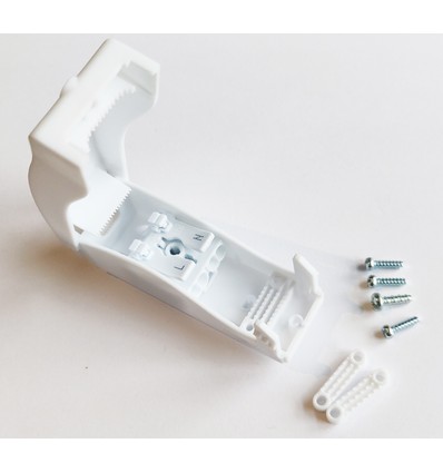 Vit kopplingsdosa med snabbkoppling - IP20 inomhus, 2-pol, dragavlastning