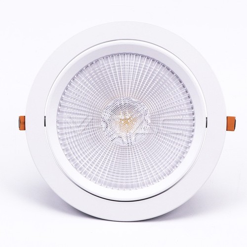 30W Ø22,5cm LED spotlight - Hål: Ø19,5 cm, Mått: Ø22,5 cm, 3 cm hög, Samsung LED chip