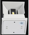 V-Tac 5W LED vit vägglampa - Rund, justerbar spridning, IP65 utomhusbruk, 230V, inkl. ljuskälla