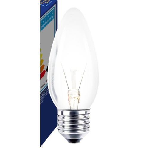 Klart E27 25W glödlampa - Traditionel lampa, 200lm, dimbar, B35