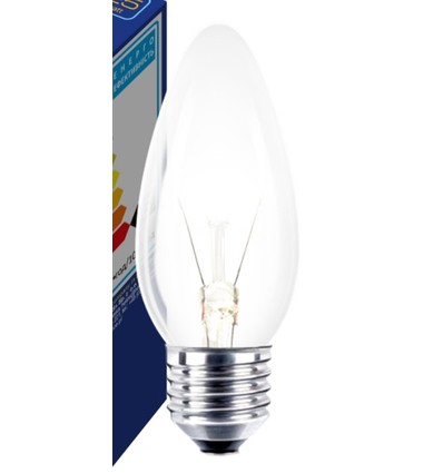 Klart E27 25W glödlampa - Traditionel lampa, 200lm, dimbar, B35