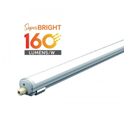 V-Tac vattentät 32W LED armatur - 150 cm, 160 lm/W, IP65, länkbar, 230V