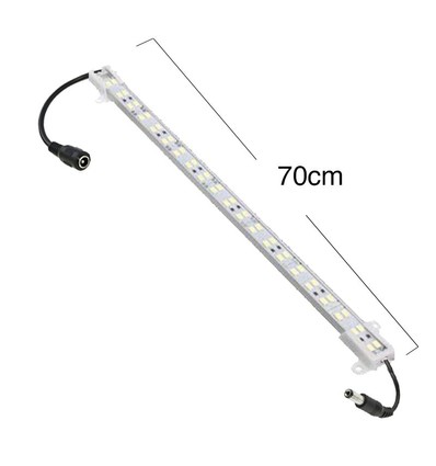 70 cm 4W Trapp-aluprofil med LED-strip - 24V DC, IP65, med kontakt