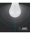 V-Tac 9W LED lampa - 200 grader, A60, E27