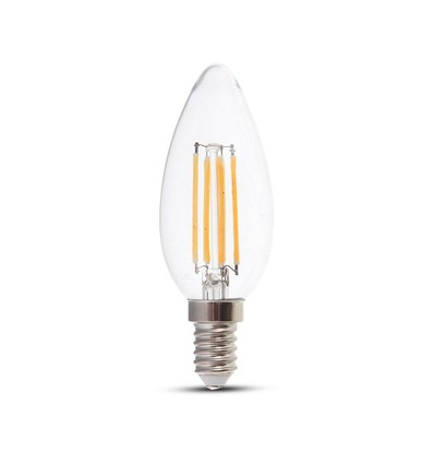 V-Tac 4W LED kronljus - Filament, E14