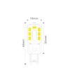 G9 2W LED-lampa
