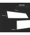 V-Tac 120x30 LED panel - 29W, vit kant