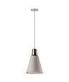 V-Tac modern pendellampa - Krom + vit sandblästrad, Ø22 cm, E27