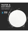 Outlet: 6W LED vägglampa - IP65 utomhus, rund, vit, indirekt, inkl. ljuskälla