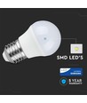 V-Tac 4,5W LED lampa - Samsung LED chip, G45, E27