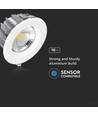 Lagertömning: V-Tac 10W LED downlight - Hål: Ø12 cm, Mål: Ø13.5 cm, 230V