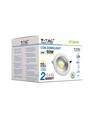 Lagertömning: V-Tac 10W LED downlight - Hål: Ø12 cm, Mål: Ø13.5 cm, 230V