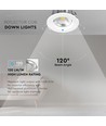 Lagertömning: V-Tac 10W LED downlight - Hål: Ø12 cm, Mål: Ø13.5 cm, 230V