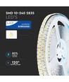 V-Tac 15W/m LED strip - Samsung LED chip, 10m, IP20, 24V, 240 LED per. meter