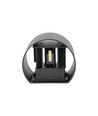 V-Tac 5W LED svart vägglampa - Rund, justerbar spridning, IP65 utomhusbruk, 230V, inkl. ljuskälla