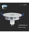 MR16 eller GU10 Downlight-kit, utan ljuskälla, mattvit, hål: Ø7,5 cm, mått: Ø9,1 cm