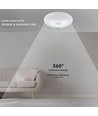 12W LED-sensorlampa - IP20 inomhus, Samsung LED-chip, PIR-sensor, inkl. ljuskälla