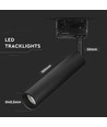 V-Tac svart skenaspotlight 7W - Samsung LED chip, 3-fas